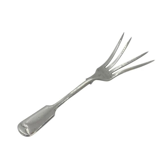 Antique English Silverplate Serving Fork by Daniel & Arter Birmingham 1902 - Picture 3 of 12